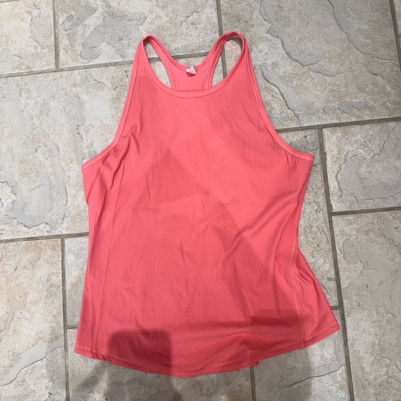 Lululemon Base Pace Ribbed Tank Top Raspberry Cream Size 10 - Picture 6 of 8